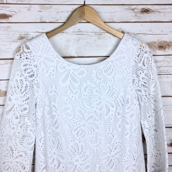 Lilly Pulitzer Foley Lace Tunic Shift Dress Small - Picture 2 of 8